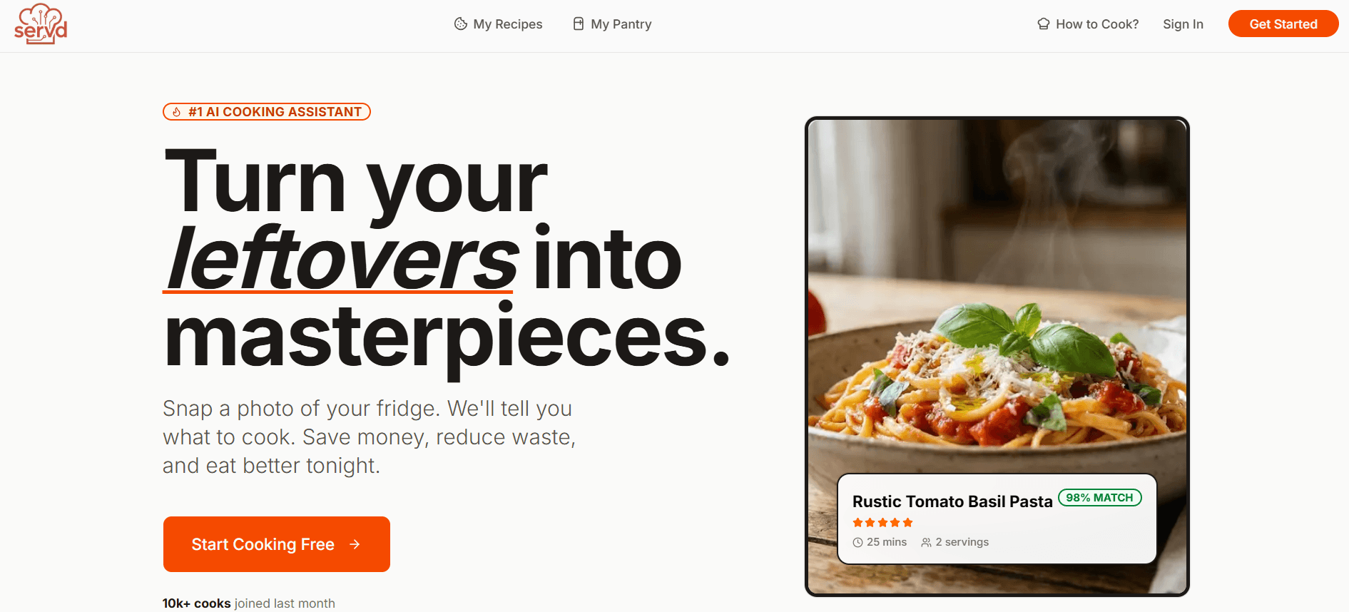 Servd AI Recipe Hub